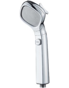 Resim Gümüş 4 Fonksiyonlu Basit Durdurma Düğmeli Yüksek Basınçlı Duş Başlığı - Otomatik Durdurma, Yağmur, Spa, Buhar Ve Karışık Modlar - Siyah 