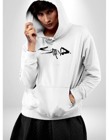 Resim Staind Kadın Erkek Beyaz Kapüşonlu Sweatshirt Hoodie Beyaz 
