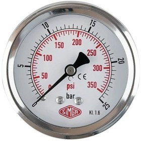 Resim Simga 0-25 Bar Çap Ø63 MM Pano Tip Kuru Manometre 