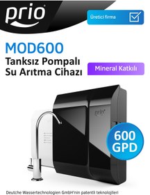 Resim Prio Mod600 Tanksız Direkt Akışlı Pompalı Su Arıtma Cihazı 