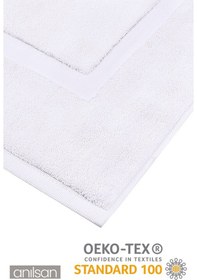 Resim 6'lı Beyaz Ayak Havlusu - 50x70 Cm, 245 Gr, %100 Pamuk, Spa Ve Otel Banyo Paspası, Günlük Kullanıma Uygun Beyaz 