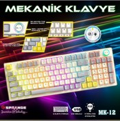 Resim WASHA SPRANGE MK-12 Rainbow Q Klavye RGB Oyuncu Klavyesi Gaming Klavye Işıklı Kablolu Klavye 