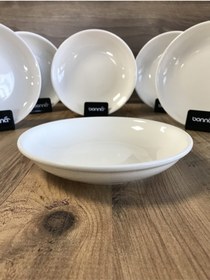 Resim Premium Porcelain 6’lı Çukur Yemek Tabağı 20 cm 