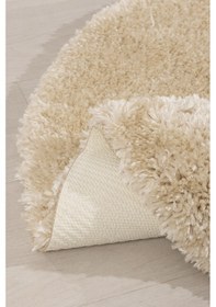 Resim Koza Home Douro Shaggy Banyo Paspası Bej Kaydırmaz Taban Daire 80 X 80 Cm Bej 