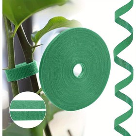 Resim 2 adet Yeşil Bahçe Bitkileri Bağlama Bandı, Kendinden Yapışkanlı Bant Ağda Düğümler Ayarlanabilir Ağaç Destekleri için Bahçecilik Sarma Bandı Çubukları (10m) 