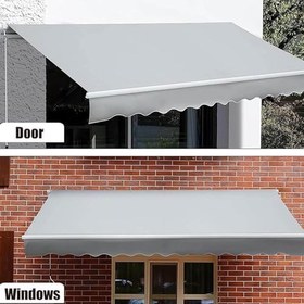Resim Su geçirmez Siyah Dış Mekan Tente Tente - 10x5ft (3x1.5m) Yedek Kumaş Dayanıklı 280g Ripstop Polyester Kamp Veranda ve Karavan Kullanımı için Mükemmel 