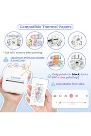 Resim Phomemo T02 Mini Taşınabilir Akıllı Cep Sticker Fotoğraf Yazıcı, Yeşil, Yapay Zeka Destekli Uygulama 