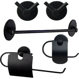 Resim Fndhome Siyah Banyo 5'li Set 