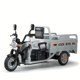 Resim 4 Renk Seçeneği. 1:12 Ölçekli Çekme Fonksiyonlu + Esnek Direksiyonlu Gerçekçi Detaylı Koleksiyonluk Üç Tekerlekli Bisiklet Modeli 