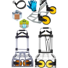 Resim Deko Turkey Xl Büyük Boy Katlanır El Arabası: 150KG Kapasite, 360° Döner Kol, Kaymaz Tekerlekler 