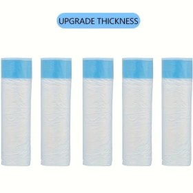 Resim 5 adet Kalınlaştırılmış Kokuya Dayanıklı Kedi Kumu Kutusu Linerleri, Tonepie Otomatik Kedi Tuvaleti ile Uyumlu, Kendi Temizliğini Yapabilen PVC Pet Atık Torbaları Kolay Temizlik için - Kedi İçin Tasarlanmış 