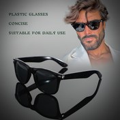 Resim Erkek Retro Şık Yüksek Kaliteli İş Gündelik Şık Gözlükler Plastik Kare Çerçeveler ve Plastik Burun Pedleri ile Bir Çift 