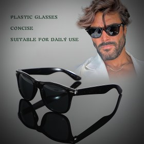 Resim Erkek Retro Şık Yüksek Kaliteli İş Gündelik Şık Gözlükler Plastik Kare Çerçeveler ve Plastik Burun Pedleri ile Bir Çift 