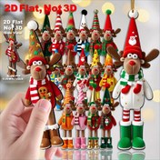 Resim 2D Düz - 16'lı Büyük Boy 11.99cm Ren Geyi Süsleri - Kırmızı & Beyaz Çizgili, Yeşil, Altın veya - Yapay Ahşap Tatil Süsleri Noel, Şükran Günü, Cadılar Bayramı, Yılbaşı, Karnaval için - İç/Dış Mekan Parti Hediyeleri, Ev, Ofis, Pencere Dekoru - Elektrik Gerektirmez, Kolay Asma Halkası, Festival Süsleri, Peluş Tarzı Süsler, Dayanıklı Festival Dekoru, Noel Ağacı Dekoru, Noel Ağacı Süsü, Noel Süsü, Büyük Boy Noel Ren Geyi, Noel 