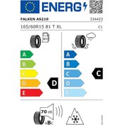 Resim Falken 165/60R15 81t XL TL Euroall Season As210 Dört Mevsim Lastiği 2024 