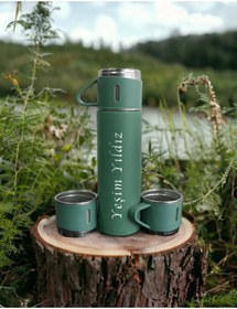 Resim OMZ ÇANTALI 500ML 3 PARÇA BARDAKLI ÇELİK TERMOS SETİ (4767) - ECK4536-9749 0,89 L Çelik Çok Renkli 