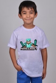 Resim Papatya Tasarım Hediyelik Minecraft-erkek-kız-unısex-yetişkin-çocuk-t-shirt-minecraft-e13 