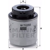 Resim Vw Golf V 1.4 Tsi 2003-2009 Mann Yağ Filtresi N11.30814 