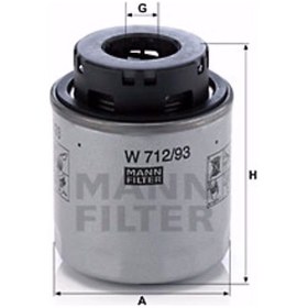 Resim Vw Golf V 1.4 Tsi 2003-2009 Mann Yağ Filtresi N11.30814 