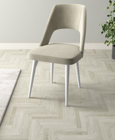 Resim Haus concept Pera Serisi 1.sınıf Babyface Silinebilir Kumaş Krem Sandalye Beyaz Gürgen Ayak (demonte-garantili) 