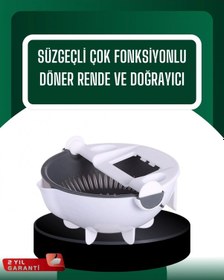 Resim Çok Amaçlı Hazneli Sebze Rende Doğrayıcı Ve Soyucu Çok Renkli 