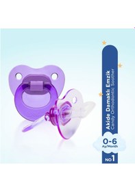 Resim Wee Baby Akide Damaklı Silikon Emzik 0-6 Ay Mor 