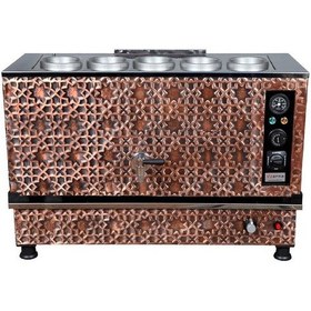 Resim Anka Pro Elektrikli Full Otomatik Çay Kazanı 5 Demlikli 50 Litre Bakır 