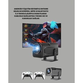 Resim Eco Lounge HCS350PRO Android 11 Işletim Sistemli Mini Projektör 
