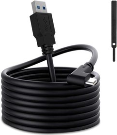Resim VakiReyy Oculus Quest 2 için 16FT Bağlantı Kablosu, Quest 2 için Bağlantı Kablosu Yüksek Hızlı Veri Aktarımı Şarj Kablosu USB 3.0 - USB C Kablo Şarj Cihazı Oculus Quest 2 Aksesuarları VR Kulaklık Oyun 