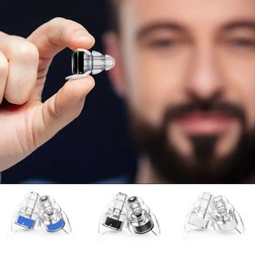 Resim 1 Çift 3 Katmanlı Yüksek Fidelite Konser Silikon Kulak Tıkaçları Yüksek Şeffaflıkta Silikon Tekrar Kullanılabilir, Yıkanabilir Uyku, Yüzme, İş, Konserler için 