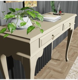 Resim Roys Ahşap 130 Cm Krem Çekmeceli Petek Üstü Yüksek Dresuar Krem 