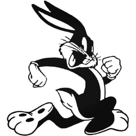 Resim Bugs Bunny (Oto-Motor-Laptop-Duvar-Dekor) 20 x 22 cm 