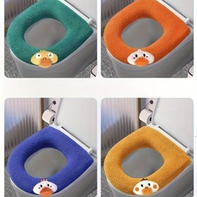 Resim Yeni banyo malzemeleri, çizgi film tarzı tuvalet koltuk minderi, mevsimlik evrensel tutamak, tuvalet koltuk minderi, tuvalet kapağı 