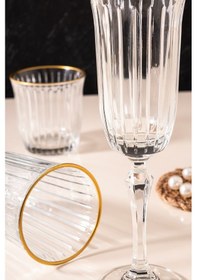 Resim Mest Yaldızlı 12 Parça Su Ve Meşrubat Bardağı Seti - 170 Cc, 290 Cc, 365 Cc Şık Ve Zarif Tasarım Sade Yaldız 