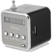 Resim Yifomall Küçük Boylu Taşınabilir Hoparlör - Tf Kart/usb Destekli, Fm Radyo, 3.5mm Girişli Müzik Çalar - Siyah 