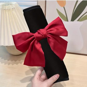 Resim merdümek Kurdele kırmızı emniyet kemeri aksesuarı - emniyet kemeri kılıfı - araç emniyet kemeri omuz koruyucu 