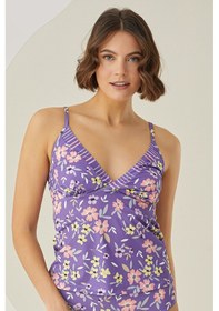 Resim Loya Kadın Renkli Bloom Tek Üst Tankini Çok Renkli 