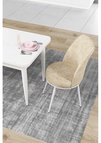 Resim Canisa Concept Nil Serisi 70x110 Sabit Mutfak Masası Takımı Beyaz Masa 2 Krem Sandalye Krem Sandalyeler Beyaz Masa 