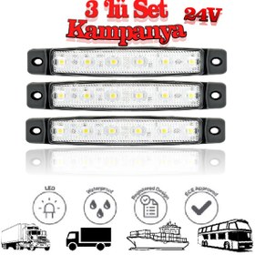 Resim Sanel 6 Ledli 3'lü Set Parmak Led 24v Beyaz Sbb24w6 