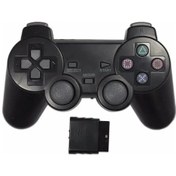 Resim Siyah-kablosuz Denetleyici Gamepad Şeffaf Renk 2.4g Titreşim Joystick Controle Gamepad Sony Ps2 Joypad Oyun Aksesuarları 