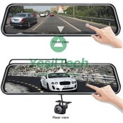 Resim Exvol Aynalı 10 Inch Full Dokunmatik Araç İçi Yol Kayıt Kamera + Park Kamerası 