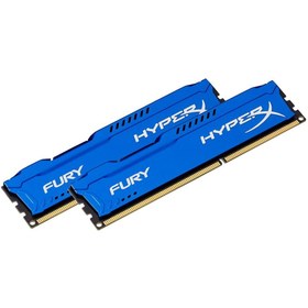 Resim Genel Markalar Kingston Hyperx Fury Blue 16gb (2x8gb)1600mhz Ddr3 Ram (hx316c10f/8) 2'li Set Kit 