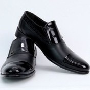 Resim Hakan Tan Siyah Rugan Bağcıksız Hakiki Deri Erkek Ayakkabı 