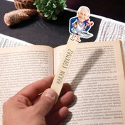 Resim Mangalcı Baba Karikatürlü Çubuk Kitap Ayracı 