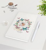 Resim Bk Gift Kişiye Özel Sevgililer Günü Fotoğraflı Sonsuz Takvimli Beyaz Defter Kalem Seti-3 