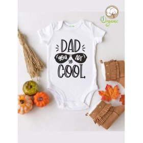 Resim Limon Dad You Are So Cool Desenli Organik Çıtçıtlı Body 