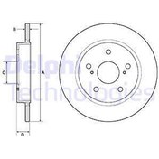 Resim Arka Fren Diski (Aynasi) Duz Toyota Auris 1.4 D4D 2007-2011 Corolla 1.4 D4D 2007-2011 (270X5) DELPHI