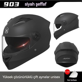 Resim Weichuang01 Araç Erkek Dört Mevsim Tam Yüz Kask Sıcak Çift Ayna Emniyet Kaskı Siyah 