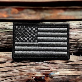 Resim Ex Patch Siyah Amerika Bayrağı Peçi Nakış Patch Arma 8 X 5 Cm 