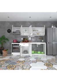 Resim Kenzlife Hazır Mutfak Seti Nayakan Byz 240 Cm Genişlik Üst Tezgahsız Ankastre Fırın Modüllü 